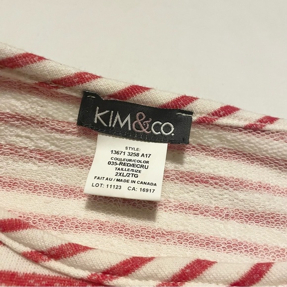 Kim & Co Je T’aime Womens Cropped Tshirt Size 2XL - Picture 4 of 16